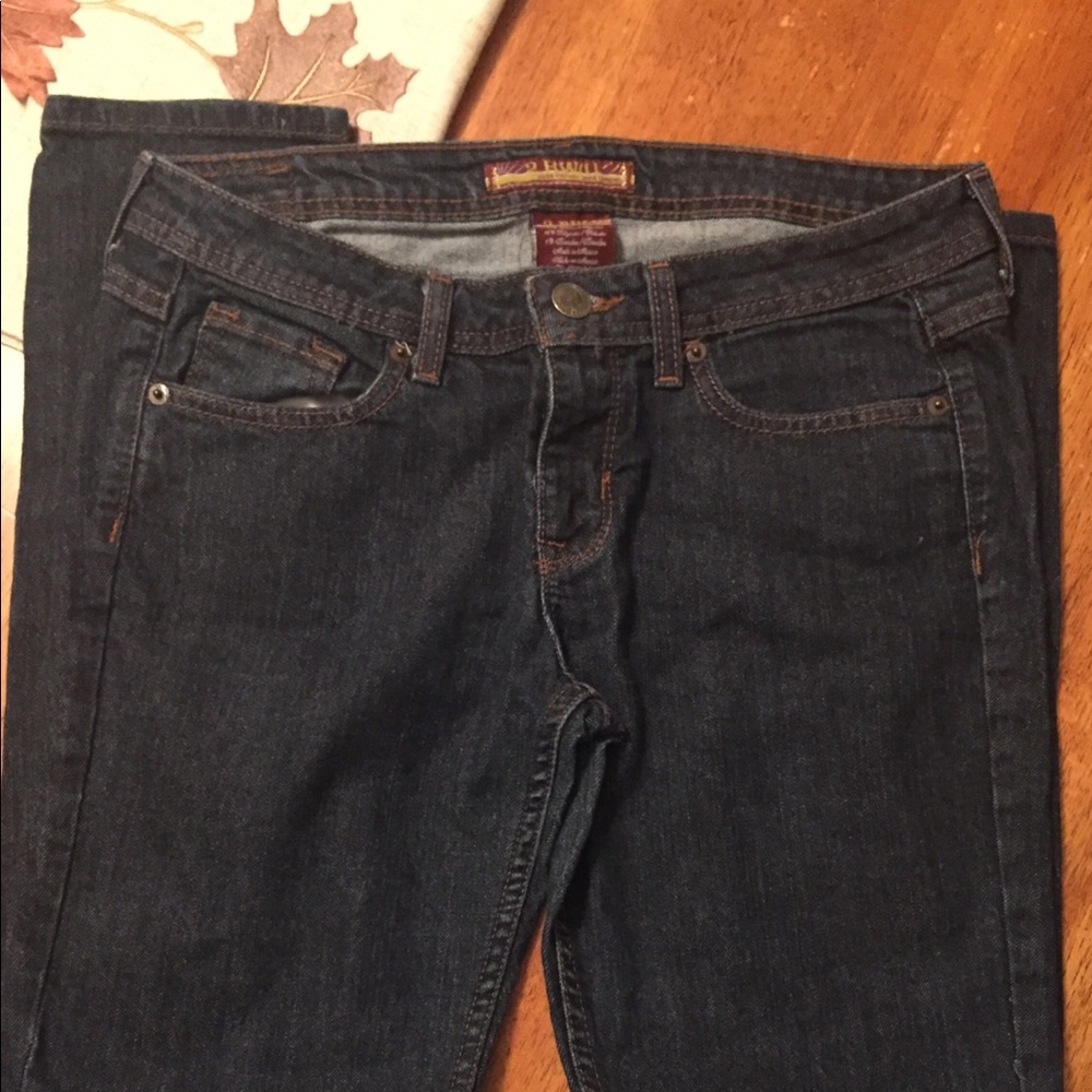 Dark denim jeans